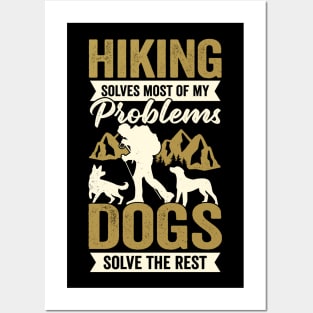 Hiking Hiker Dog Lover Gift Posters and Art